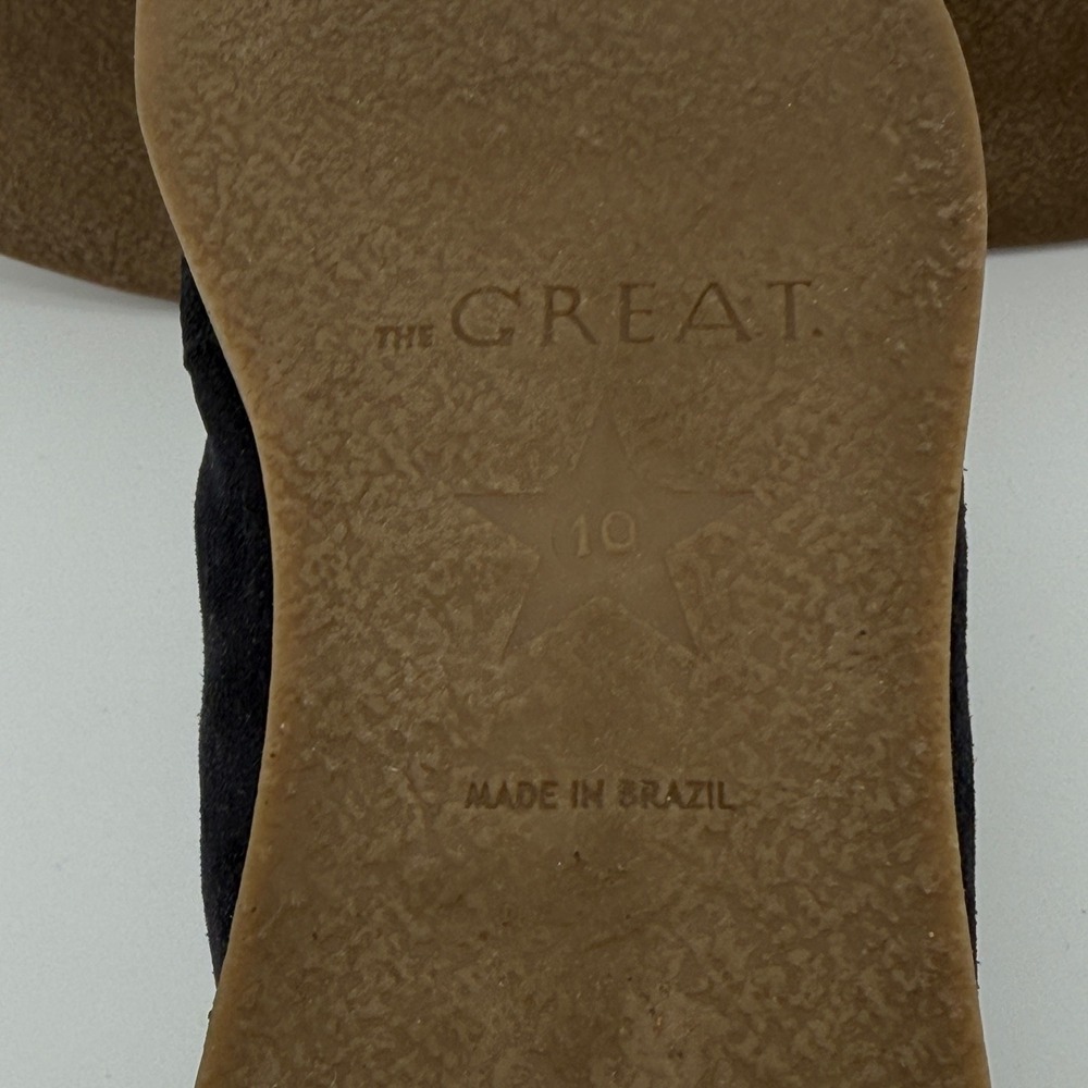 The Great. The Trooper Shoe Suede Shearling Chukka Women's Size 10 Midnight Blue - Picture 10 of 15